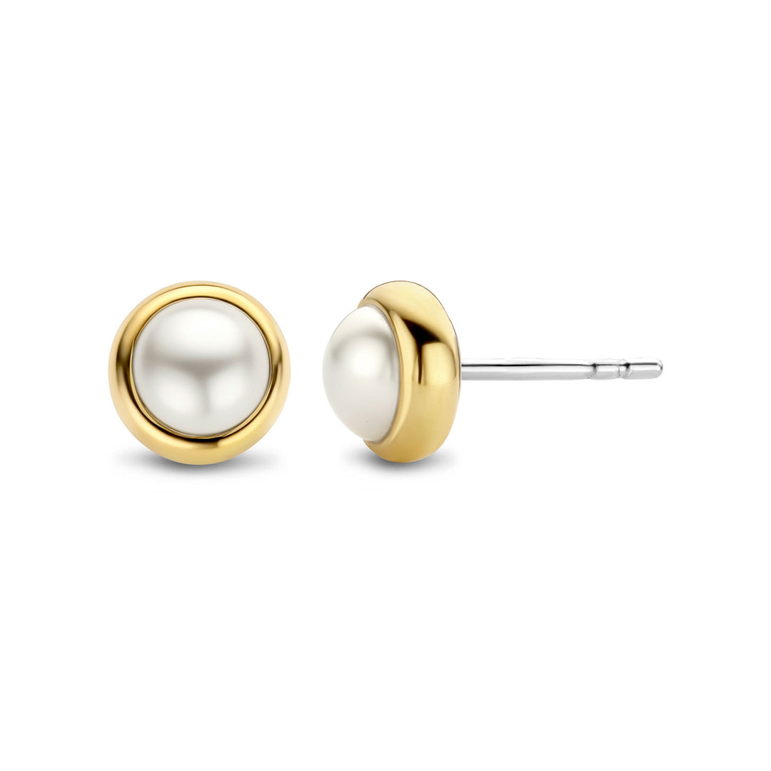 Ti Sento - Milano gold-plated silver pearl studs 7875YP
