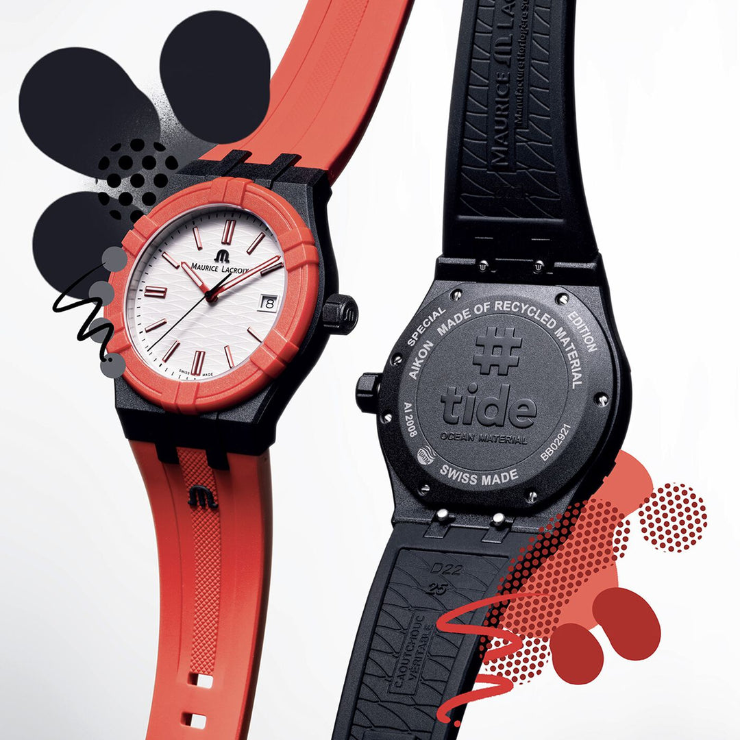 Maurice Lacroix Aikon #tide Black, Red And White - AI2008-04010-400-J