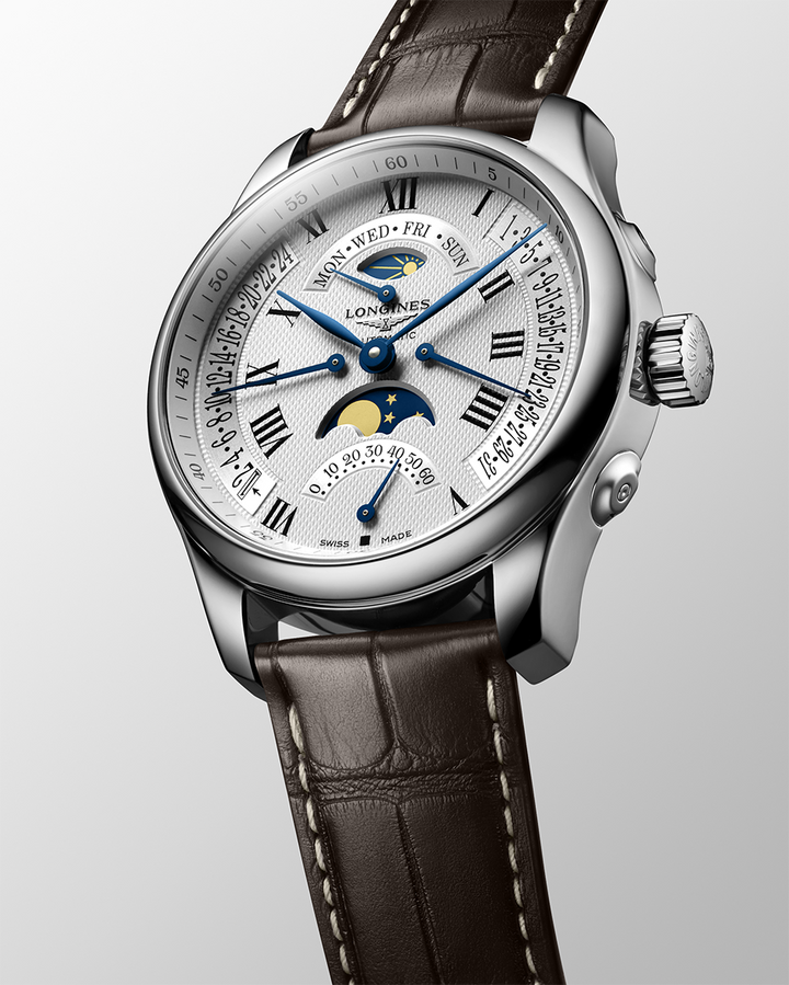 Longines Master Collection GMT Day-Date Moon Phase Retrograde 44mm - L2.739.4.71.3