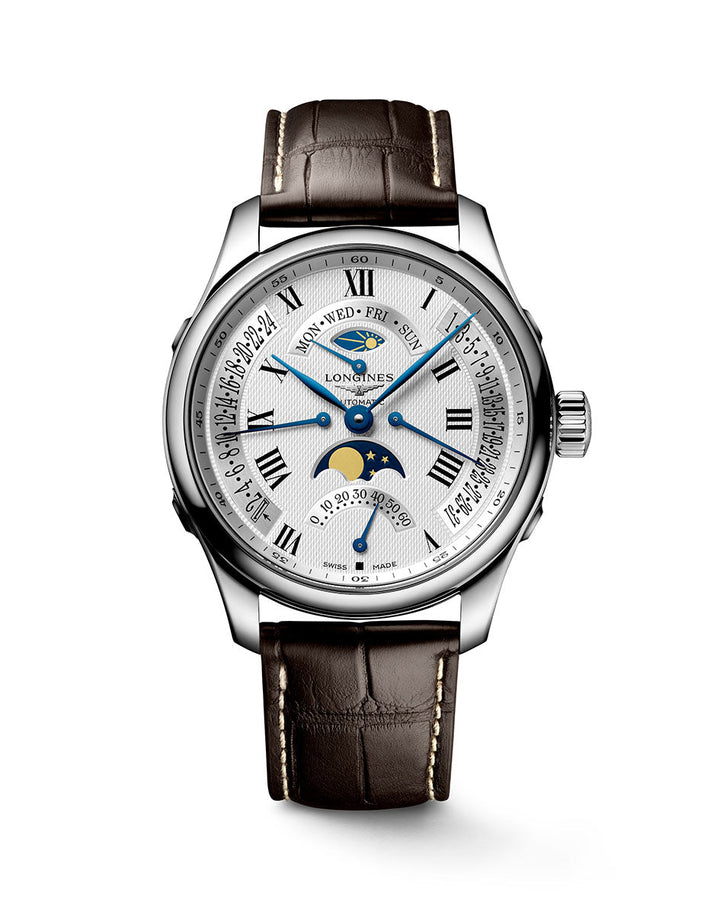 Longines Master Collection GMT Day-Date Moon Phase Retrograde 44mm - L2.739.4.71.3