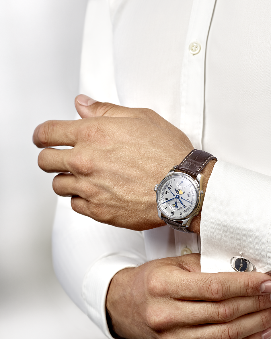 Longines Master Collection GMT Day-Date Moon Phase Retrograde 44mm - L2.739.4.71.3