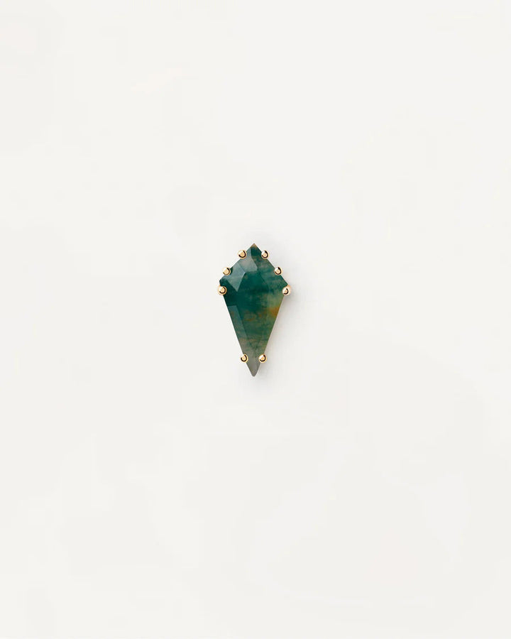 PDPaola Akiro Moss Agate Single Earring