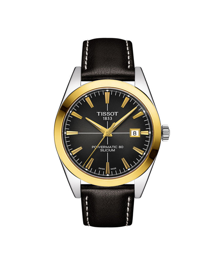 Tissot Gentleman Powermatic 80 Silicium 18K Gold Bezel - T927.407.46.061.01