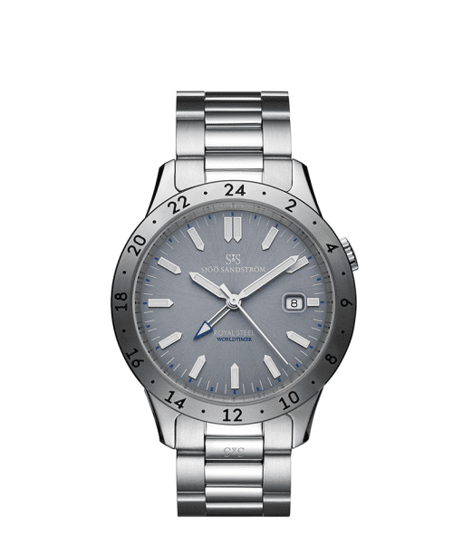 Sjöö Sandström Royal Steel Worldtimer 41mm - 020036