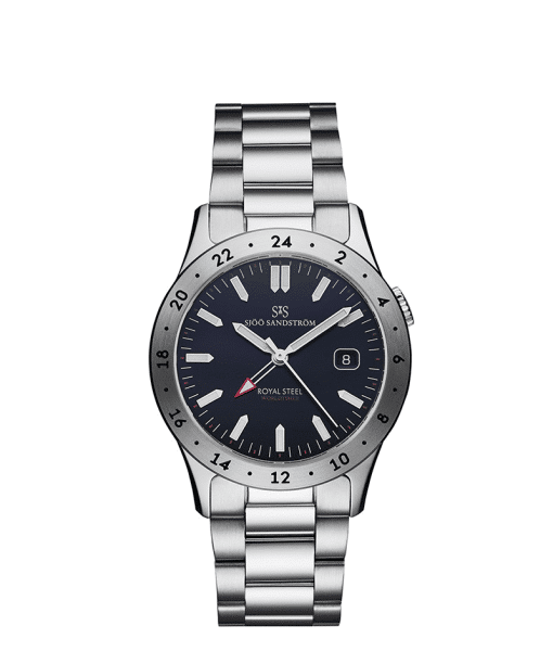 Sjöö Sandström Royal Steel Worldtimer 36mm - 020449