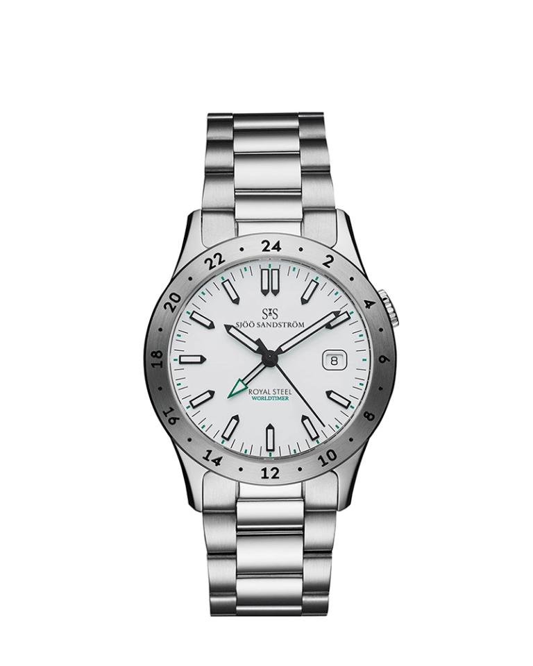Sjöö Sandström Royal Steel Worldtimer 36mm - 020593