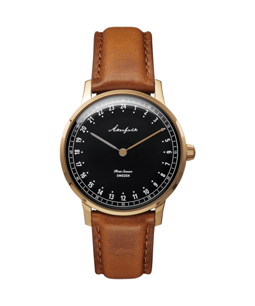 Åkerfalk First Season Gold Black with Lt Brown Leather - AK.001.GO.BL.TALE.001