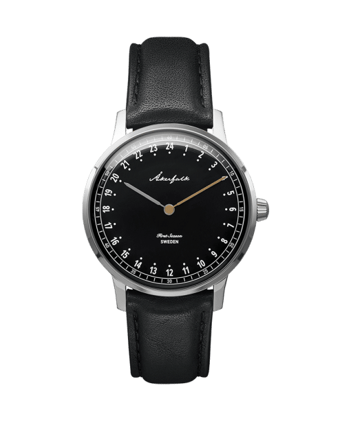 Åkerfalk First Season Silver Black with Black Leather - AK.001.SI.BL.BLLE.001