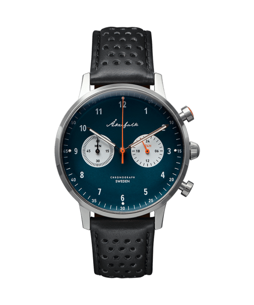 Åkerfalk Chronograph Lake I 12h/24h watch - AK.004.SI.BU.BLLE.004