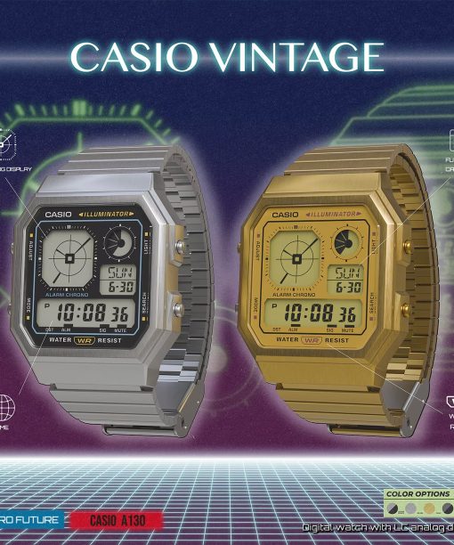 Casio Vintage 34mm - A130WEG-9AEF - Bild 4
