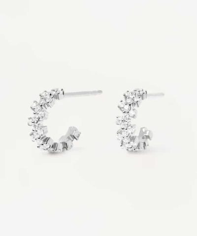PDPaola little crown silver earrings