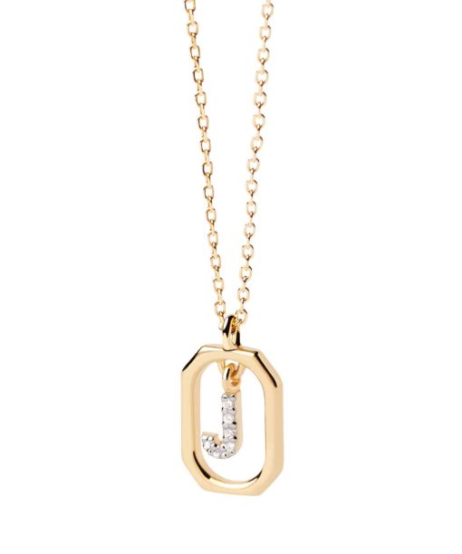 PDPaola Mini Letter J Necklace