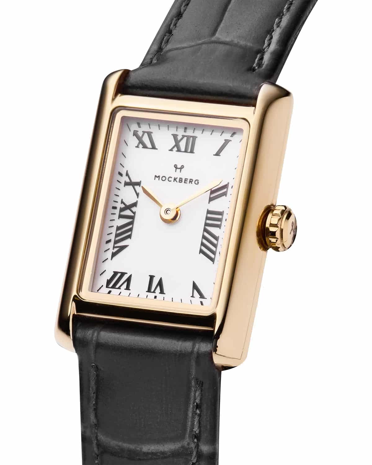 Mockberg Timeless Black Leather Gold 19x28mm - MB0245 Mockberg Timeless Black Leather Gold 19x28mm - MB0245 - Bild 3