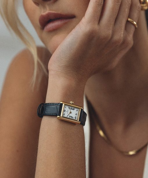 Mockberg Timeless Black Leather Gold 19x28mm - MB0245 Mollstedt Ur - Mollstedt Ur