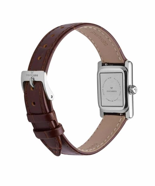 Mockberg Timeless Brown Leather Silver 19x28mm - MB0247 Mollstedt Ur - Mollstedt Ur