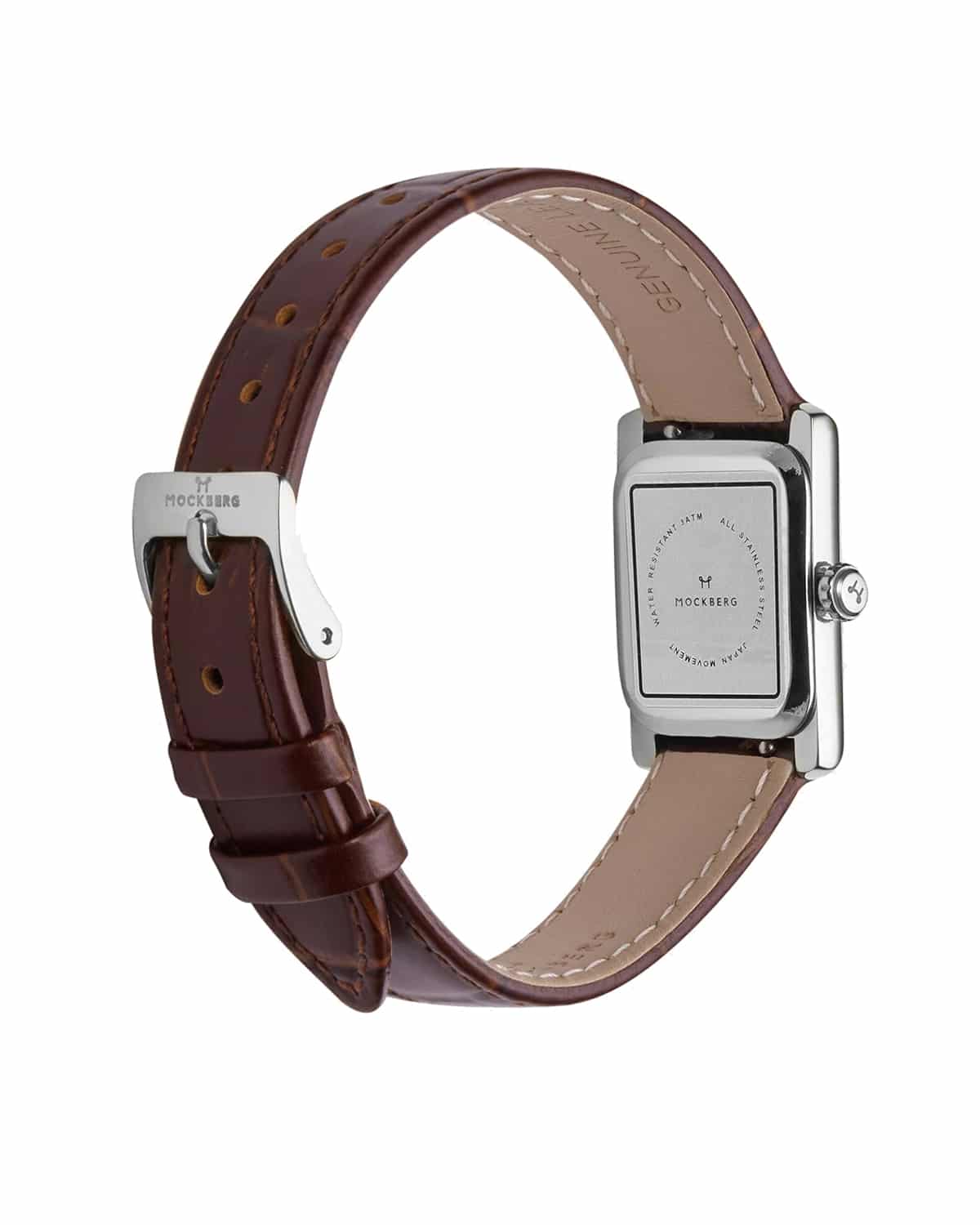 Mockberg Timeless Brown Leather Silver 19x28mm - MB0247 Mockberg Timeless Brown Leather Silver 19x28mm - MB0247 - Bild 3