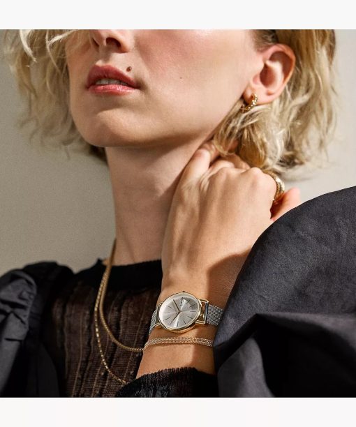 Skagen Signatur Lille Two-Hand Silver Stainless Steel Mesh Watch And Bracelet Set Mollstedt Ur - Mollstedt Ur