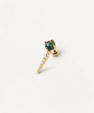 PDPaola Yoki Moss Agate Single Earring
